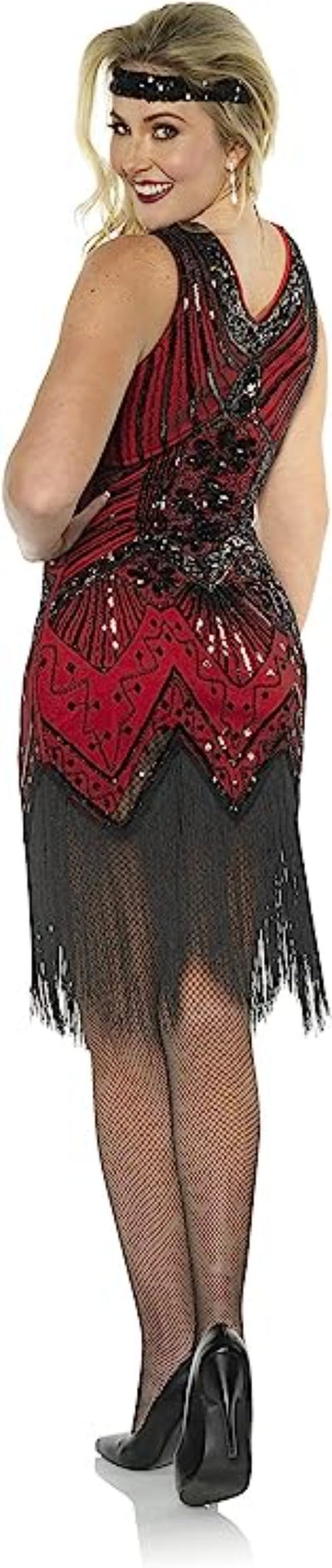 Scarlett- Adult Flapper Dress Women's 1920's Beaded Flapper Costume