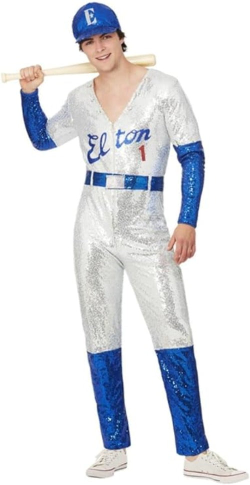 Elton John - Sequin Baseball Uniform - Adult Costume