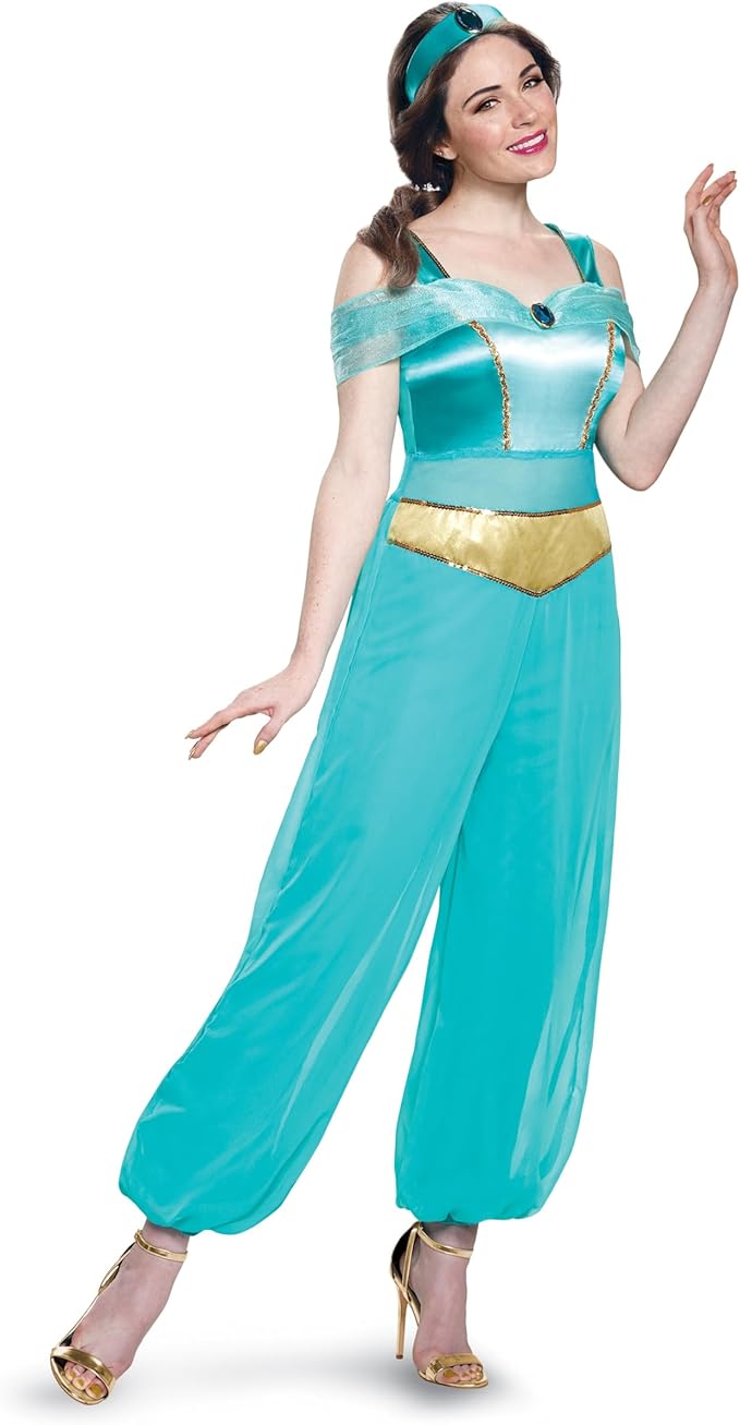 adult princess jasmine dress Disney Deluxe Costume Start with the blue Dark Brown Gathered Bodycon Colour:Hot pink (picure) 15-20