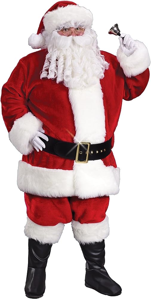 Rubies Santa Suit Regal Plush Men's Fancy Dress Costume main image 1