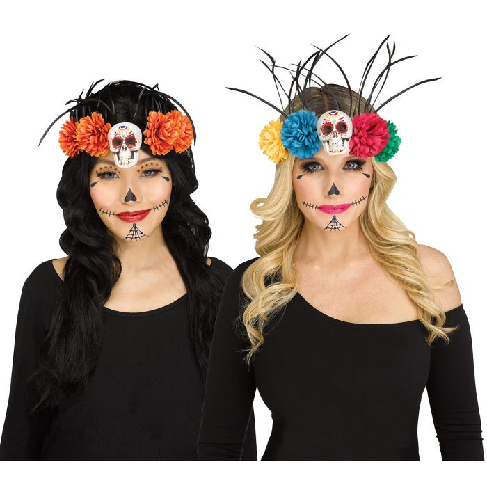 Day Of The Dead - Adult Headpiece | Chicago Costume Company display picture 1