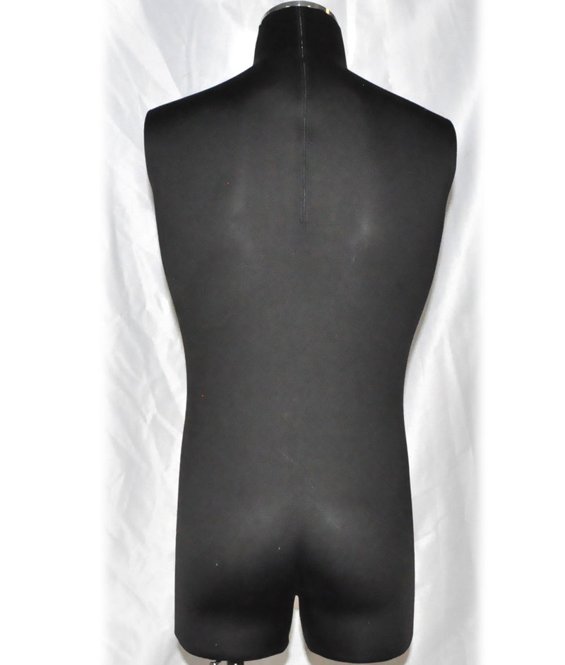 Black Fabric Male 3/4 Display Form With Base