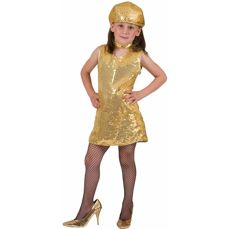 Gold Disco Dress Child Costume Gold Disco Dress Child Costume