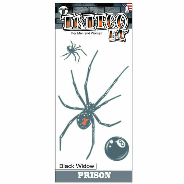Temporary Tattoo- Prison- Black Widow | Chicago Costume Company