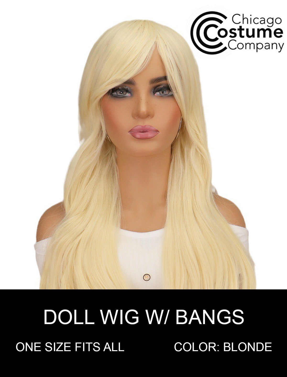 Doll Wig w Bangs Adult Chicago Costume Company