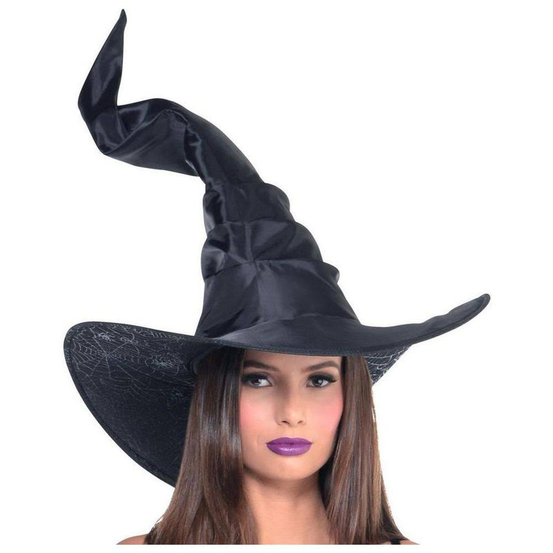 Curved Witch Hat - Black