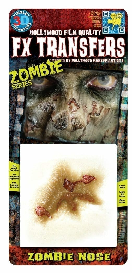Hollywood Film Quality FX Transfers 3D Wounds- Zombie Nose