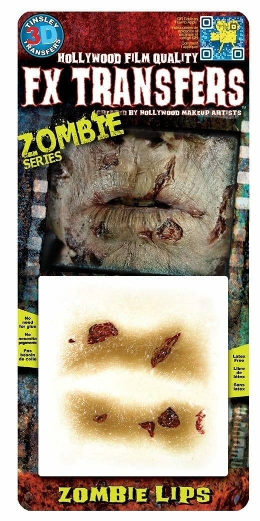 Hollywood Film Quality FX Transfers 3D Wounds- Zombie Lips