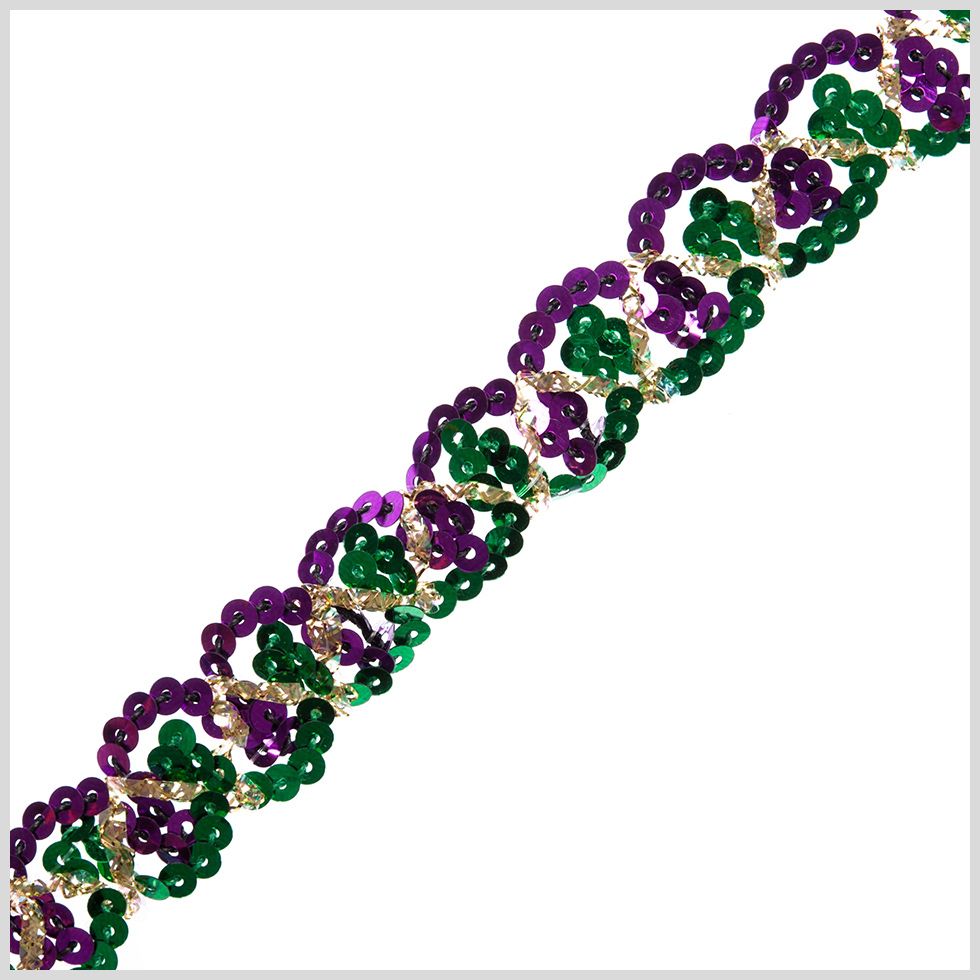 mardi gras sequin trim