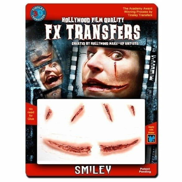 Hollywood Film Quality FX Transfers 3D Wounds- Smiley