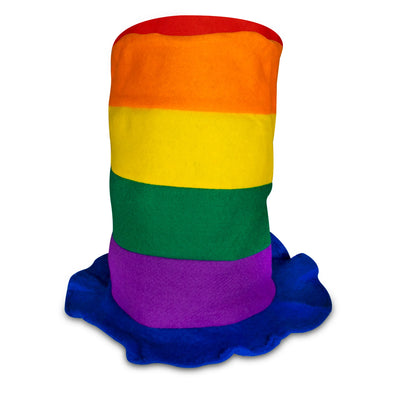 Rainbow Felt Stovepipe Hat