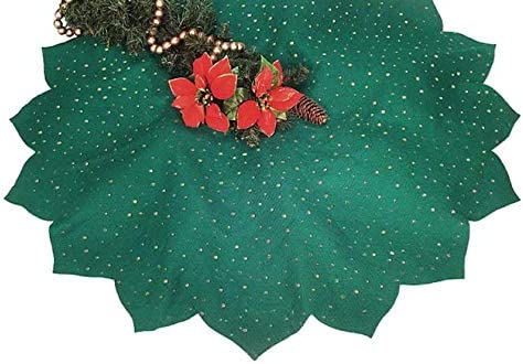 Green Glitter Tree Skirt/Table Cover