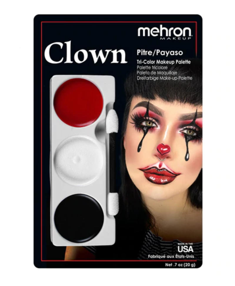 clown makeup palette tri color