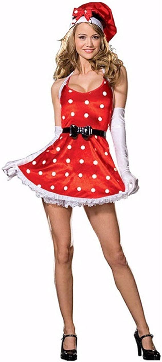 Dreamgirl Holiday Pin-Up Costume - Red/White