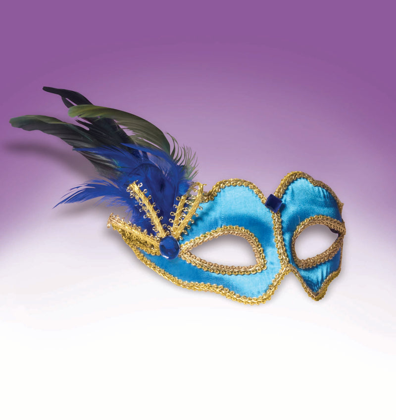 Venetian Mask w/ Feather & No Headband