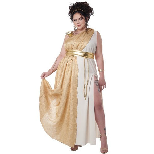 greek gold goddess dress Gold Greek Goddess Dress Greek Goddess Dress And Macrame Shoulders In Gold, Party Dress