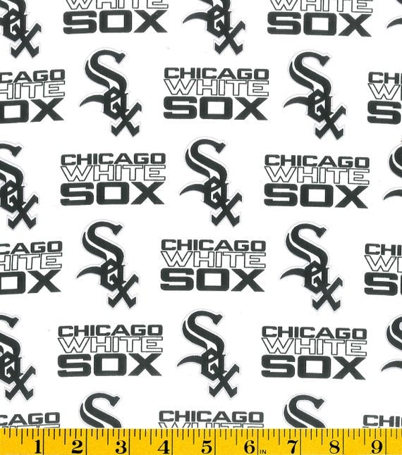 Chicago White Sox Print Fabric, 100% Cotton