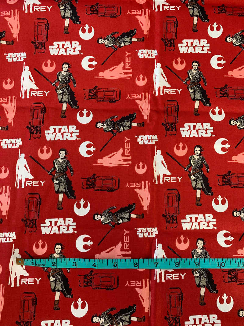 Star Wars Rey Print Fabric, 100% Cotton