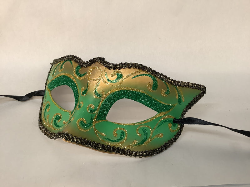 Sparkly Masquerade Mask- Green