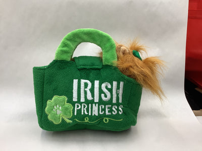 Irish Princess - Plush Yorkie and Purse Toy