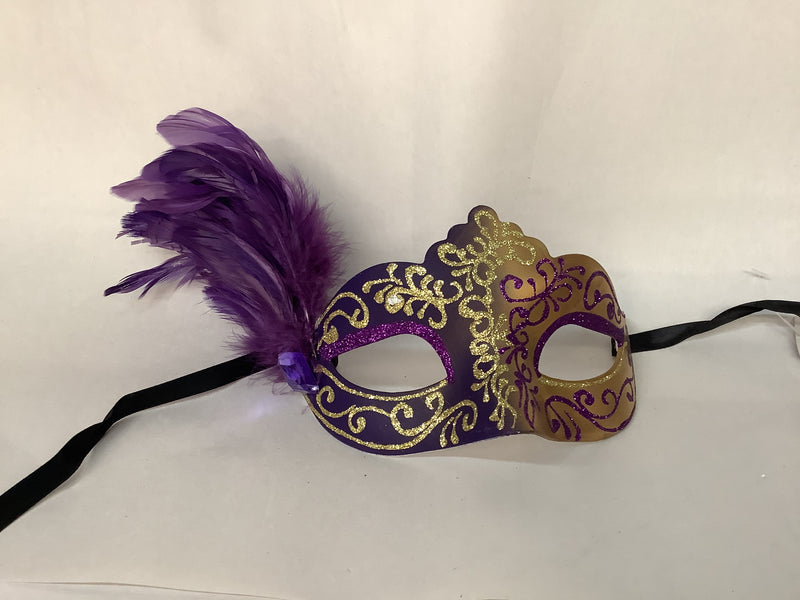 Mariah Eye Mask- Purple and Gold
