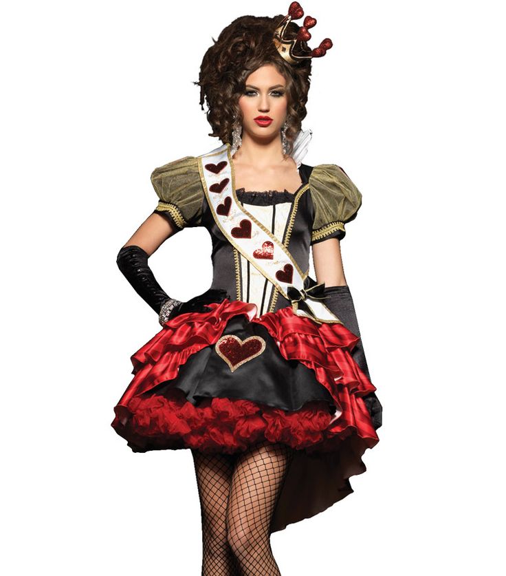 open lace back dress Queen Of Hearts Women Red Dress Carnival Halloween Cosplay Costume main image 0