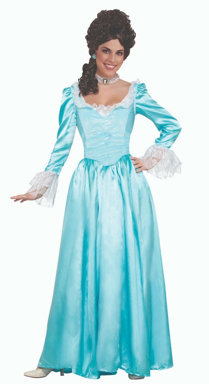 Blue Colonial Lady Adult Costume (Large) Blue Colonial Lady Adult Costume (Large)