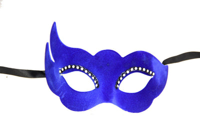 Mariah Eye Mask Blue Clear Rhinestone
