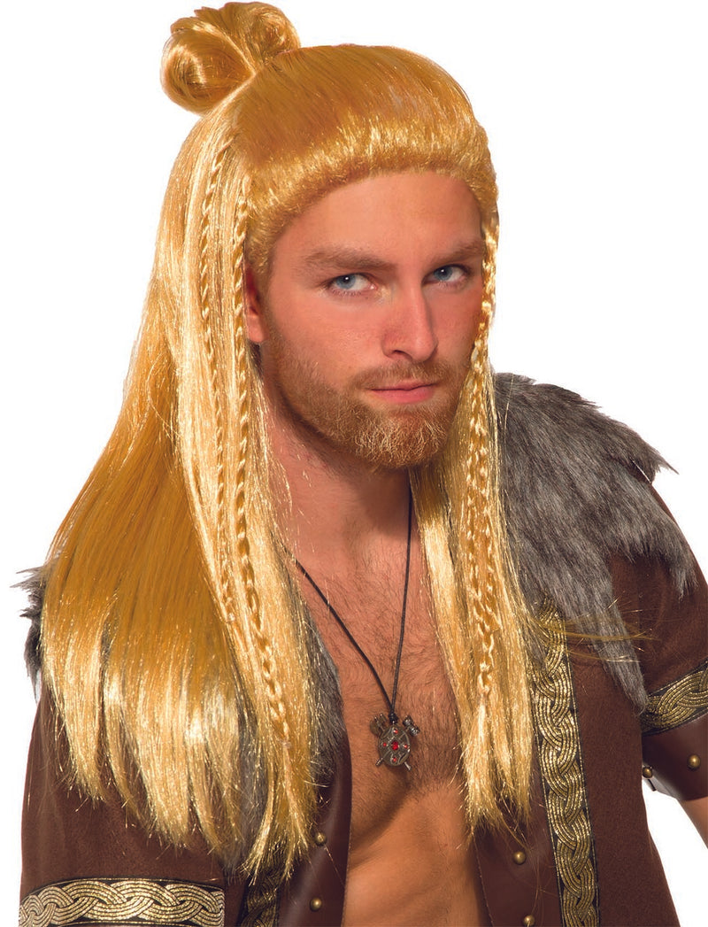 viking man wig braids with bun