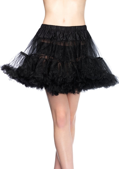 Plus Size Layered Tulle Petticoat-Black