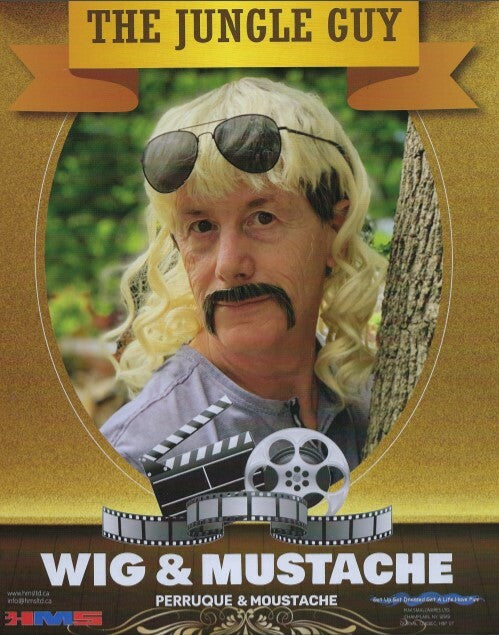 The Jungle Guy Wig & Mustache Set