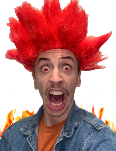 Spiky red wig Hot Spikes Wig