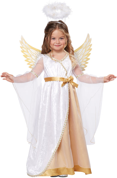 gold angel toddler kids costume