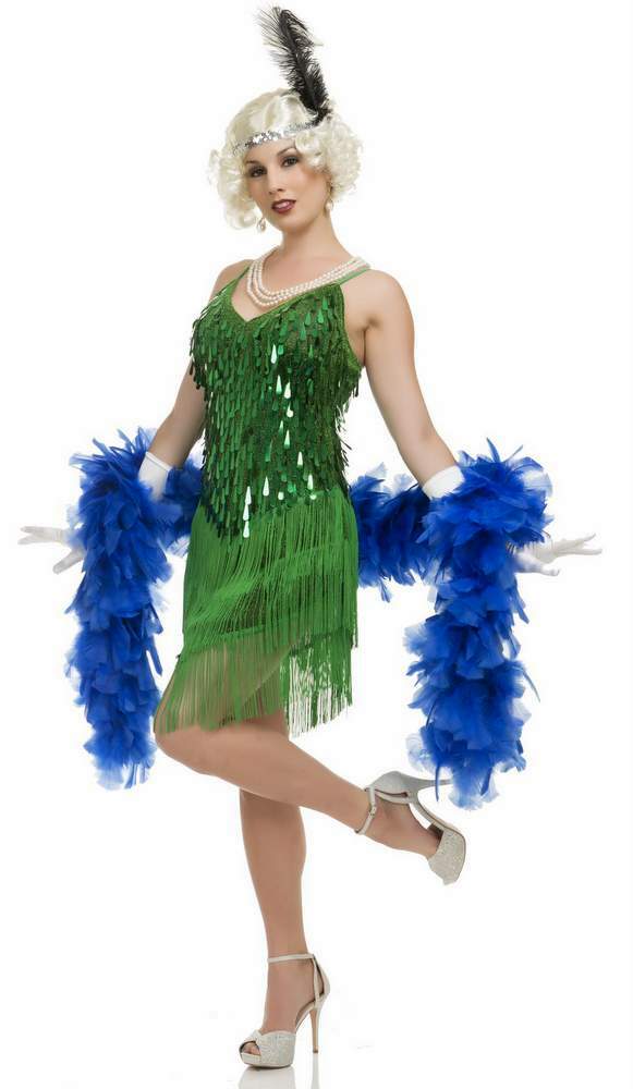 green emerald velvet dress 1920s Green Flapper Adult Costume