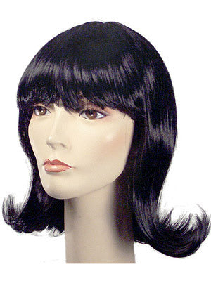 60s Flip Wig A shoulder-length 1960s flip hairstyle wig. Simple, classic, elegant, the perfect touch to any costume. Available in natural and neon colors. yellow  Women&