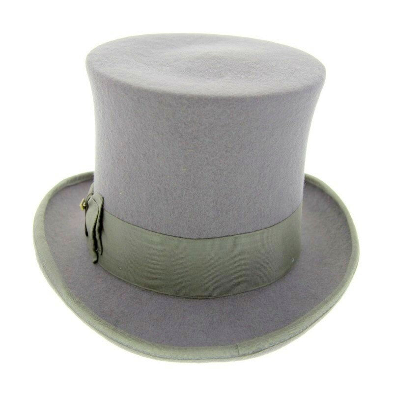Wool Felt Mad Hatter Top Hat - Grey