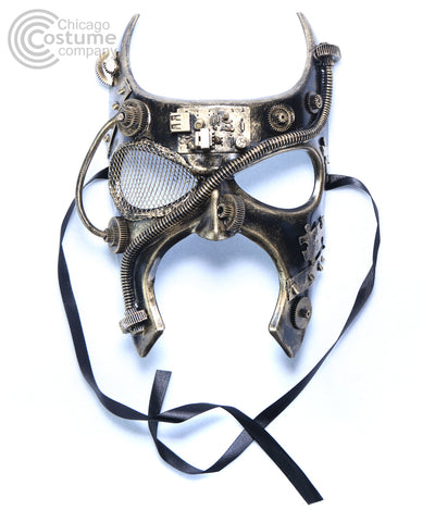 Wrath Steampunk Face Mask - Gold