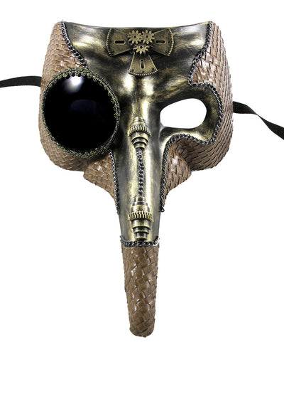 Arleto Steampunk Casanova Mask - Gold