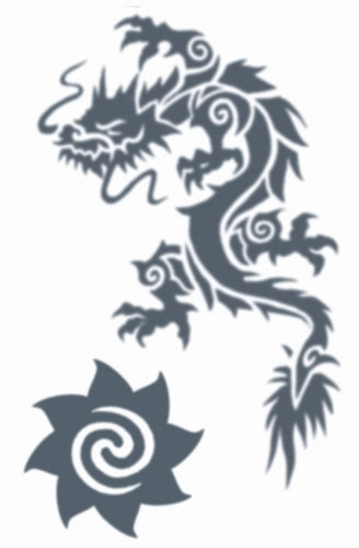 Temporary Tattoo - Tribal Dragon