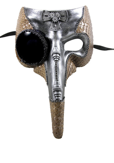 Arleto Steampunk Casanova Mask- Silver