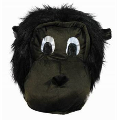 gorilla black plush mascot mask