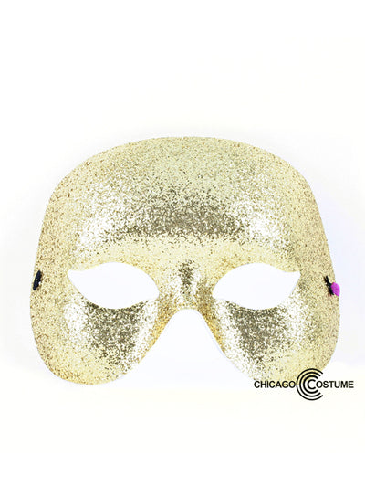 Masquerade Glitter Mask-Gold