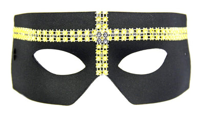 Gold black rhinestone mask
