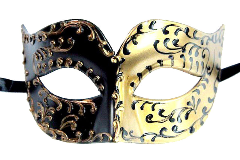 Firenze Eye Mask-Gold and Black