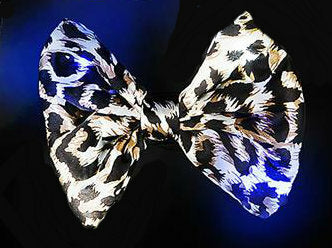 Cheetah Print Light - Up Bow Tie