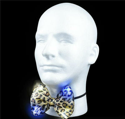 Cheetah Print Light - Up Bow Tie