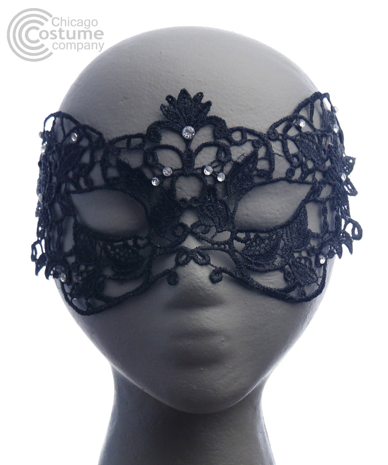 Viola Fabric Eye Mask-Black