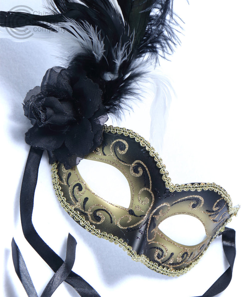 Marilyn Black Gold Masquerade Eye Mask