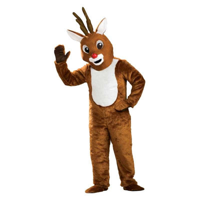 Rubie's 6pc Deluxe Reindeer Mascot with Light up Nose