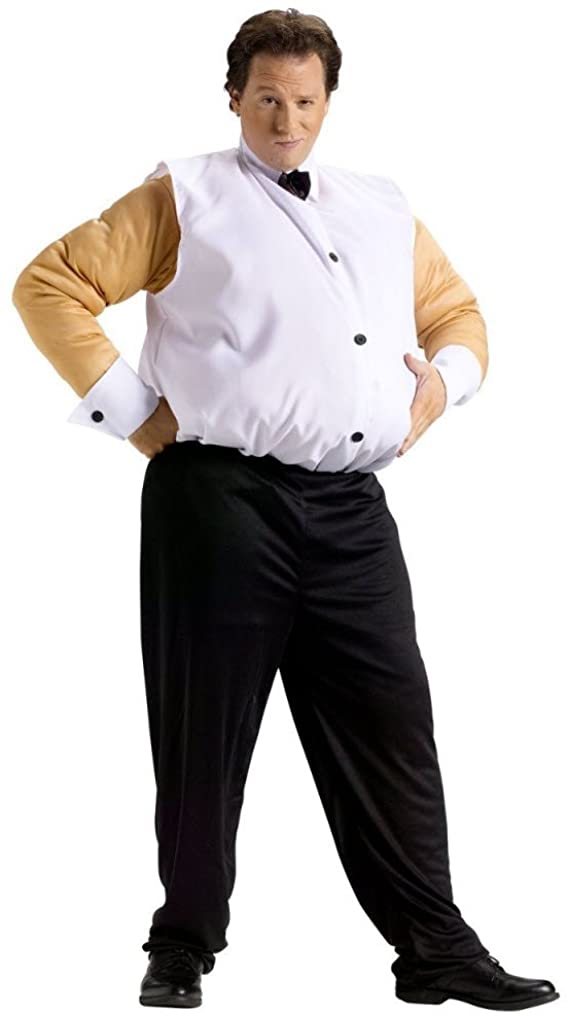 stripper dress Fun World Fat Male Halloween Costume, One Size 50s swing dress 2000s formal dress S do not squeeze Color:Black Bows
